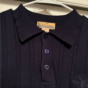 Vintage Bobby Chan lightweight silk sweater with  Boone Valley Golf Club logo